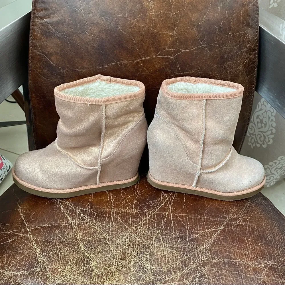 Nine West rose gold hidden heel booties 6